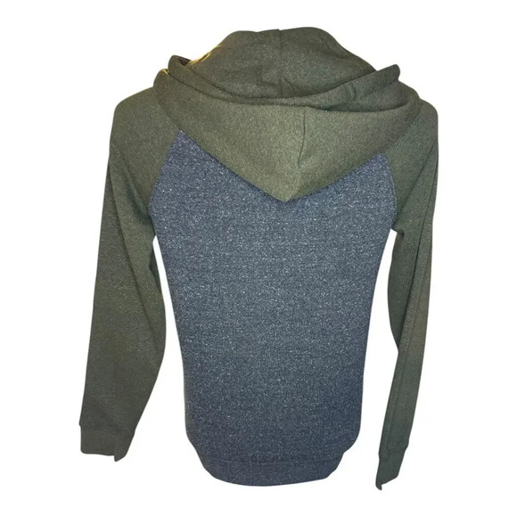 NEW Threads 4 Thought Men’s XS Triblend Raglan Colorblock Zip Fleece Hoodie NWT - Picture 3 of 6
